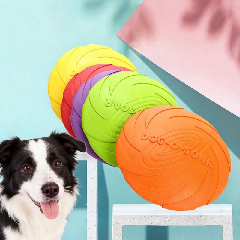 Interactive Silicone Flying Sa - đánh giá và giá Flying Disc Dog Training Toy