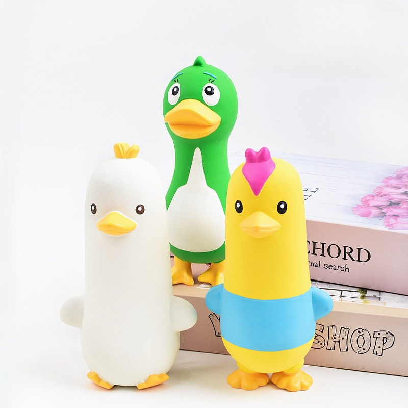Squeaky Latex Chicken Duck Goo - đánh giá và giá Interactive Squeaky Plush Dog Toy