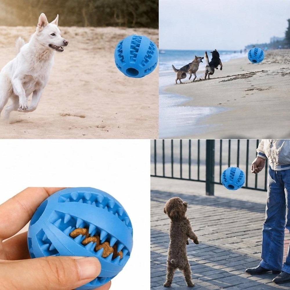 Rubber Dog Chew Ball Multiple  - đánh giá và giá Rubber Treat Dispensing Dog Toy