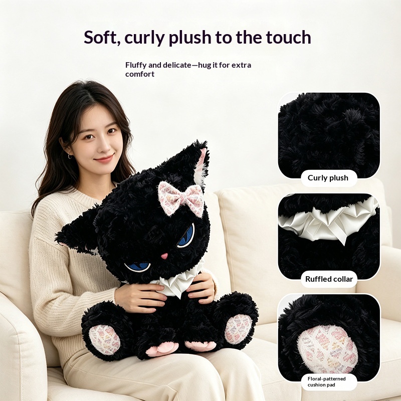 Black Cat Plush Toy Blue Eye S - đánh giá và giá Cat Toys