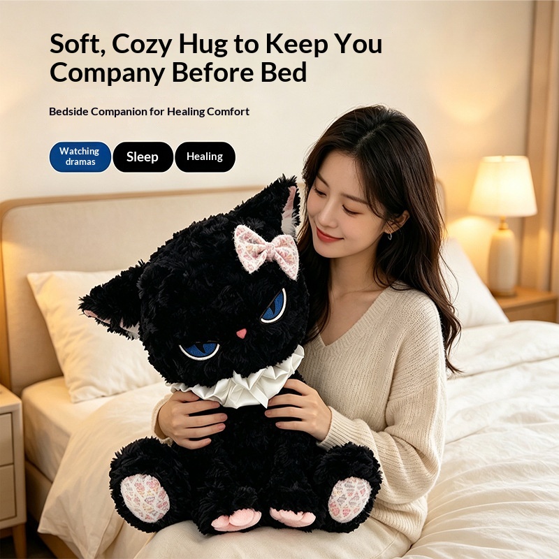 Black Cat Plush Toy Blue Eye S - đánh giá và giá Cat Toys