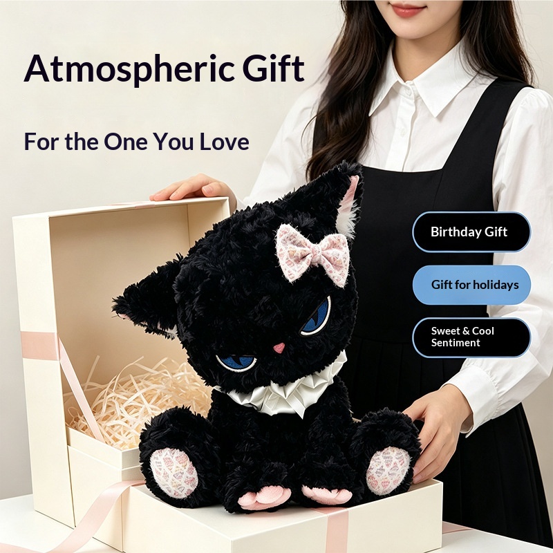 Black Cat Plush Toy Blue Eye S - đánh giá và giá Cat Toys